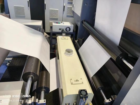Single Pass Sleeve Type Flexo Printing Machine with IR Dryer and Rewinding for Convenience