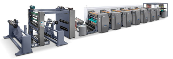 Unit Type Flexo Printing Machine 6 Colour Eco - Friendly Multifunctional