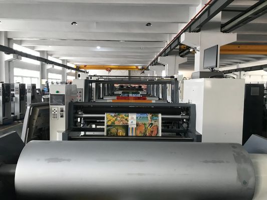 PE Coated Flexo Paper Printing Machine 100mm Web Roller Diameter And UV Dryer